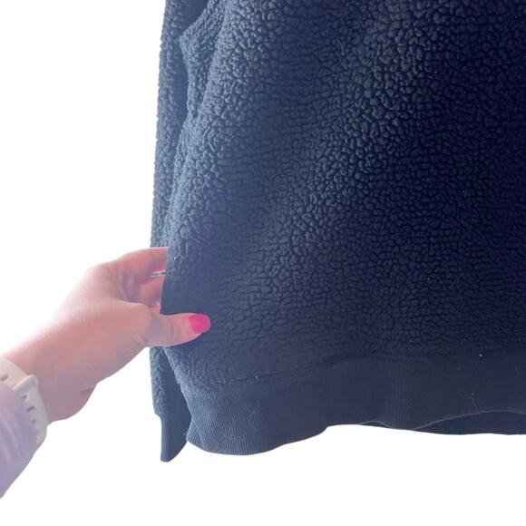 Athleta Womens Black Asana Sherpa Crewneck Sweatshirt with pockets size s‎ - Picture 4 of 8